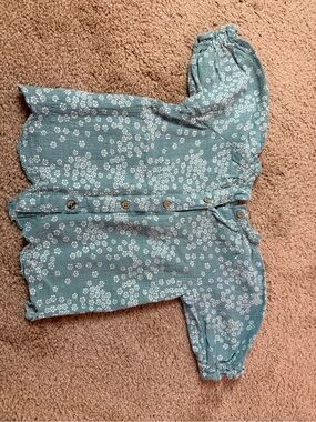 Jessica Simpson Teal Floral Blouse